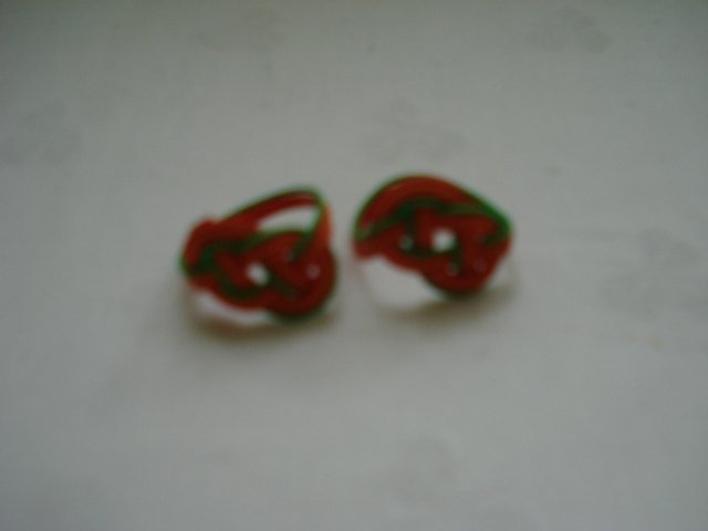 Image 2 of NEW 2xINTRICATE WOVEN HAND-CRAFTED PLASTIC FRIENDSHIP RINGS