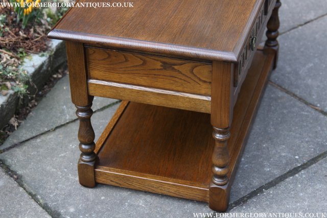 Image 3 of OLD CHARM LIGHT OAK 2 DRAWER OCCASIONAL COFFEE SIDE TABLE