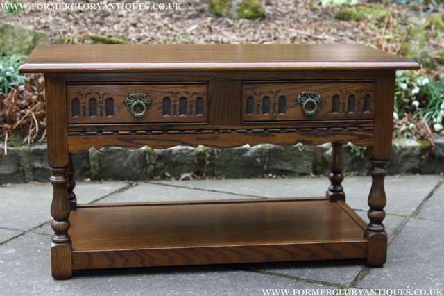 Image 8 of OLD CHARM LIGHT OAK 2 DRAWER OCCASIONAL COFFEE SIDE TABLE