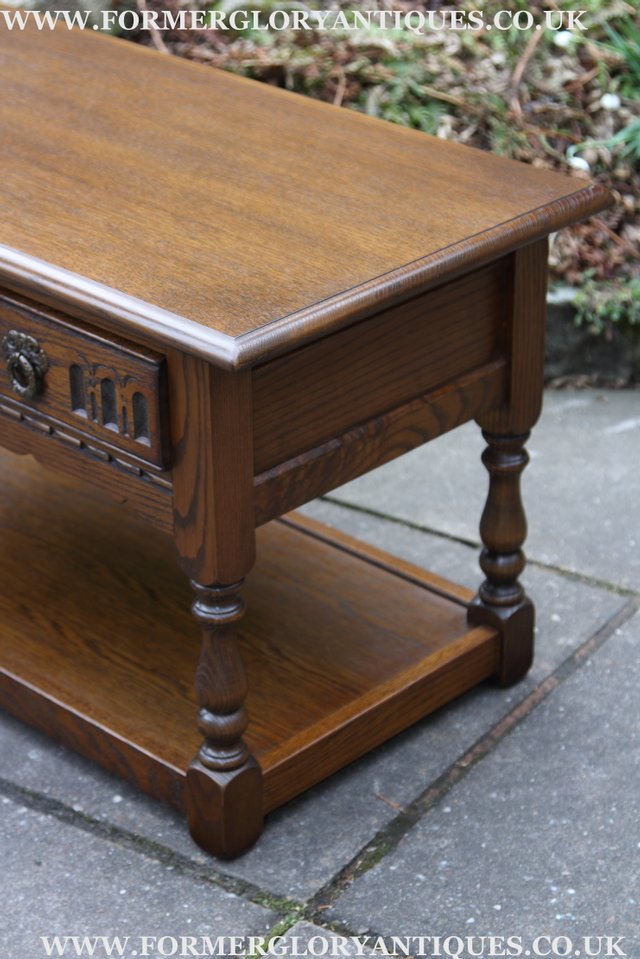 Image 14 of OLD CHARM LIGHT OAK 2 DRAWER OCCASIONAL COFFEE SIDE TABLE