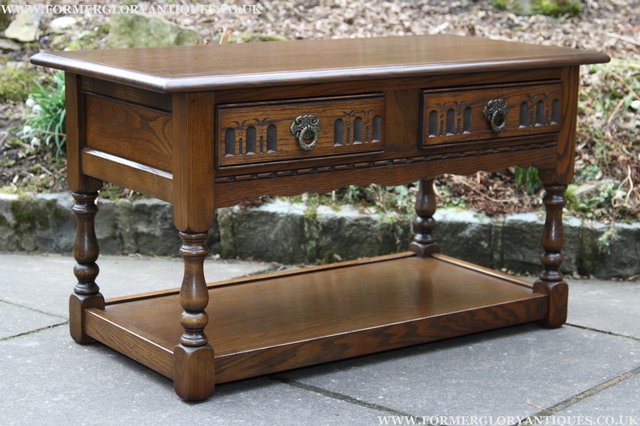 Image 17 of OLD CHARM LIGHT OAK 2 DRAWER OCCASIONAL COFFEE SIDE TABLE
