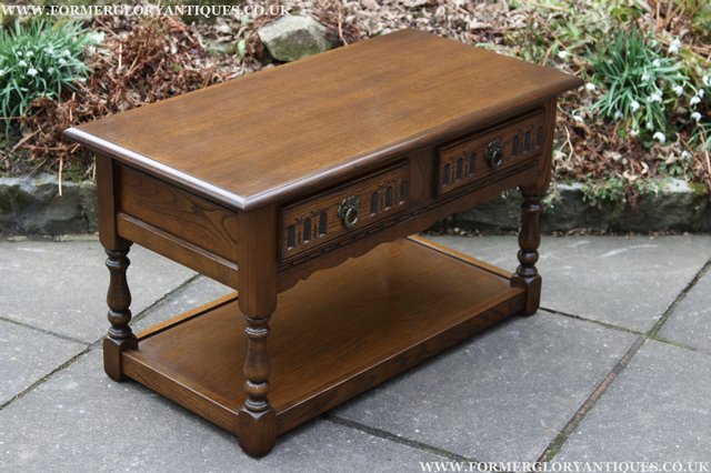 Image 19 of OLD CHARM LIGHT OAK 2 DRAWER OCCASIONAL COFFEE SIDE TABLE