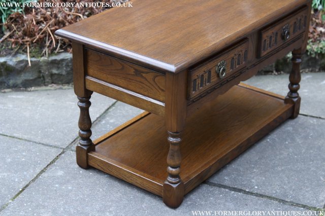 Image 31 of OLD CHARM LIGHT OAK 2 DRAWER OCCASIONAL COFFEE SIDE TABLE