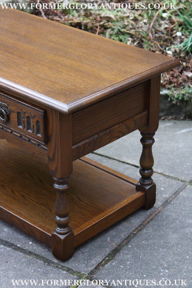 Image 34 of OLD CHARM LIGHT OAK 2 DRAWER OCCASIONAL COFFEE SIDE TABLE