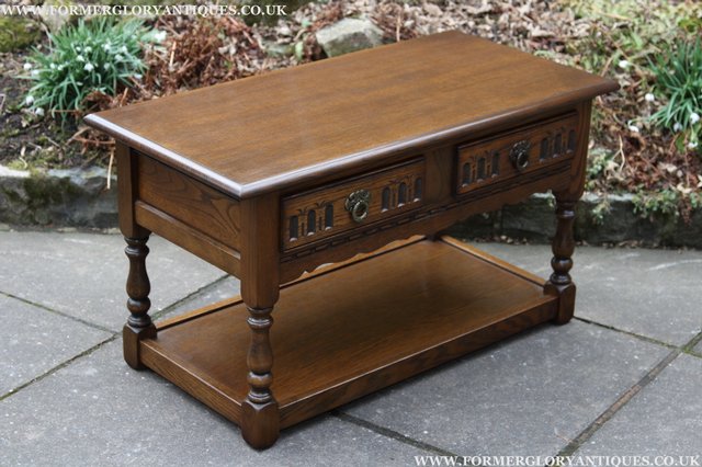 Image 35 of OLD CHARM LIGHT OAK 2 DRAWER OCCASIONAL COFFEE SIDE TABLE