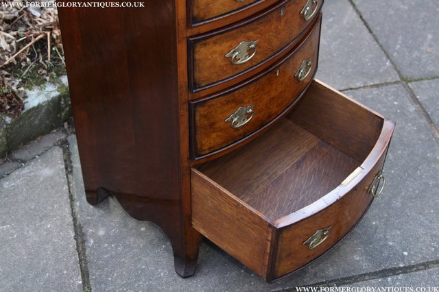 Image 6 of BURR WALNUT MAHOGANY CHEST OF DRAWERS BEDSIDE COFFEE TABLE