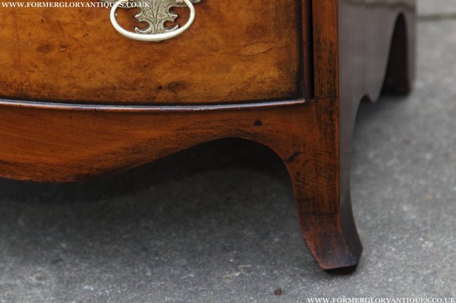 Image 17 of BURR WALNUT MAHOGANY CHEST OF DRAWERS BEDSIDE COFFEE TABLE