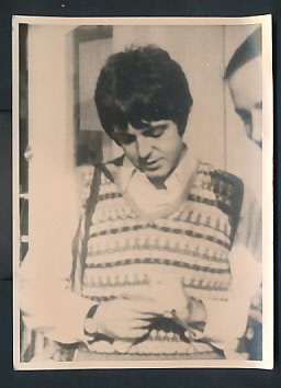 Preview of the first image of Paul McCartney Original Photo Signing for a fan 1960s.