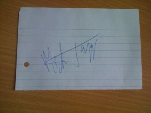 Preview of the first image of Sir Mick Jagger Original Hand Signed Autograph.