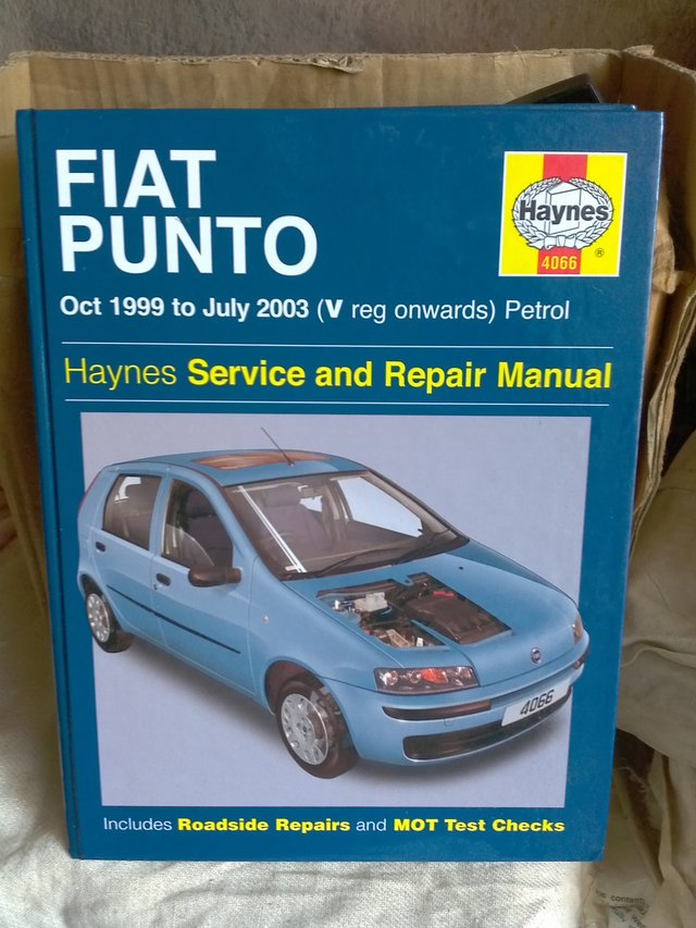 Preview of the first image of Fiat Punto Haynes workshop manual.
