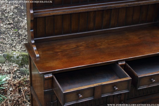 Image 9 of TITCHMARSH AND GOODWIN SOLID OAK DRESSER SIDEBOARD CUPBOARD