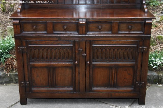 Image 17 of TITCHMARSH AND GOODWIN SOLID OAK DRESSER SIDEBOARD CUPBOARD