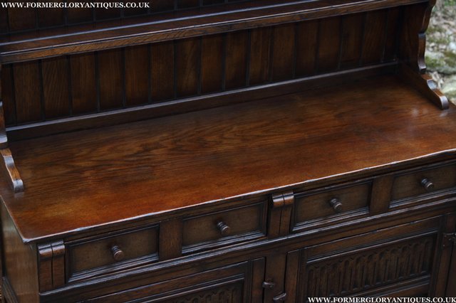 Image 23 of TITCHMARSH AND GOODWIN SOLID OAK DRESSER SIDEBOARD CUPBOARD