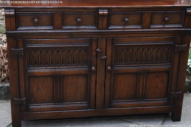 Image 25 of TITCHMARSH AND GOODWIN SOLID OAK DRESSER SIDEBOARD CUPBOARD
