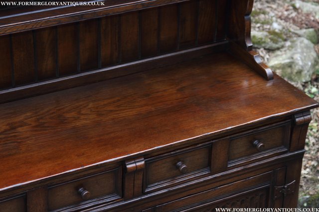 Image 28 of TITCHMARSH AND GOODWIN SOLID OAK DRESSER SIDEBOARD CUPBOARD