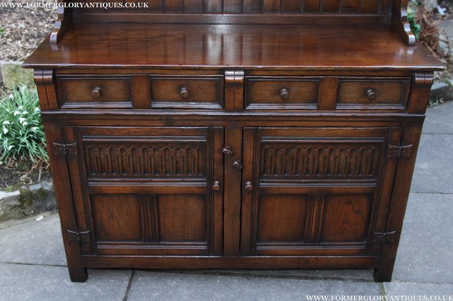 Image 34 of TITCHMARSH AND GOODWIN SOLID OAK DRESSER SIDEBOARD CUPBOARD