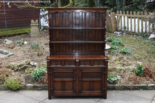 Image 36 of TITCHMARSH AND GOODWIN SOLID OAK DRESSER SIDEBOARD CUPBOARD