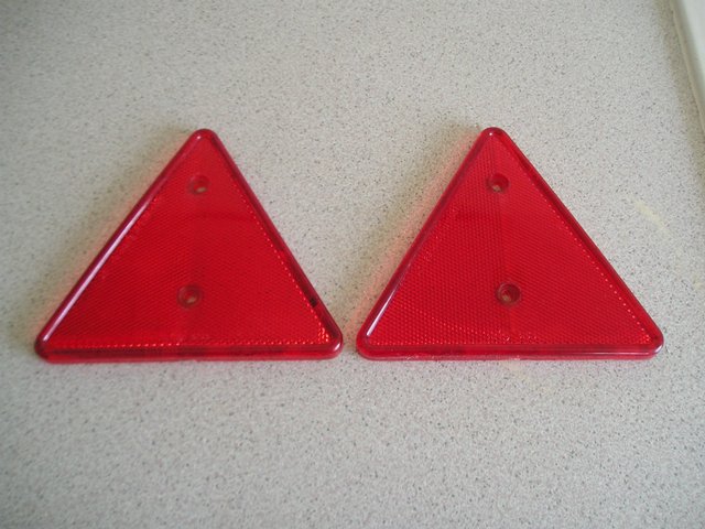Preview of the first image of CARAVAN OR TRAILER REAR WARNING REFLECTORS..