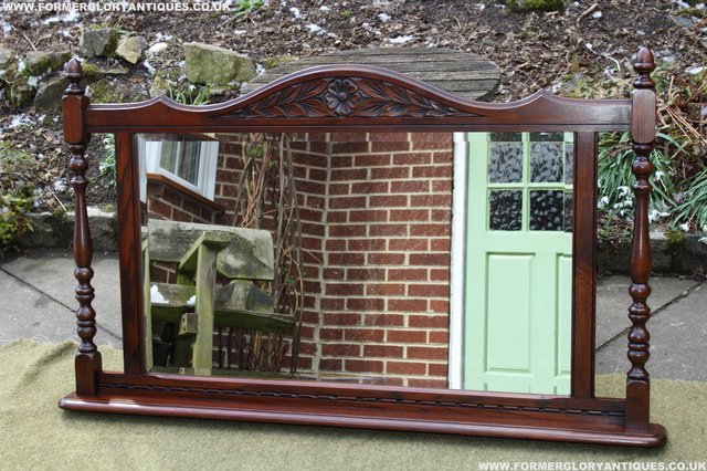 Preview of the first image of OLD CHARM OAK OVERMANTEL FIRE SURROUND SIDEBOARD HALL MIRROR.