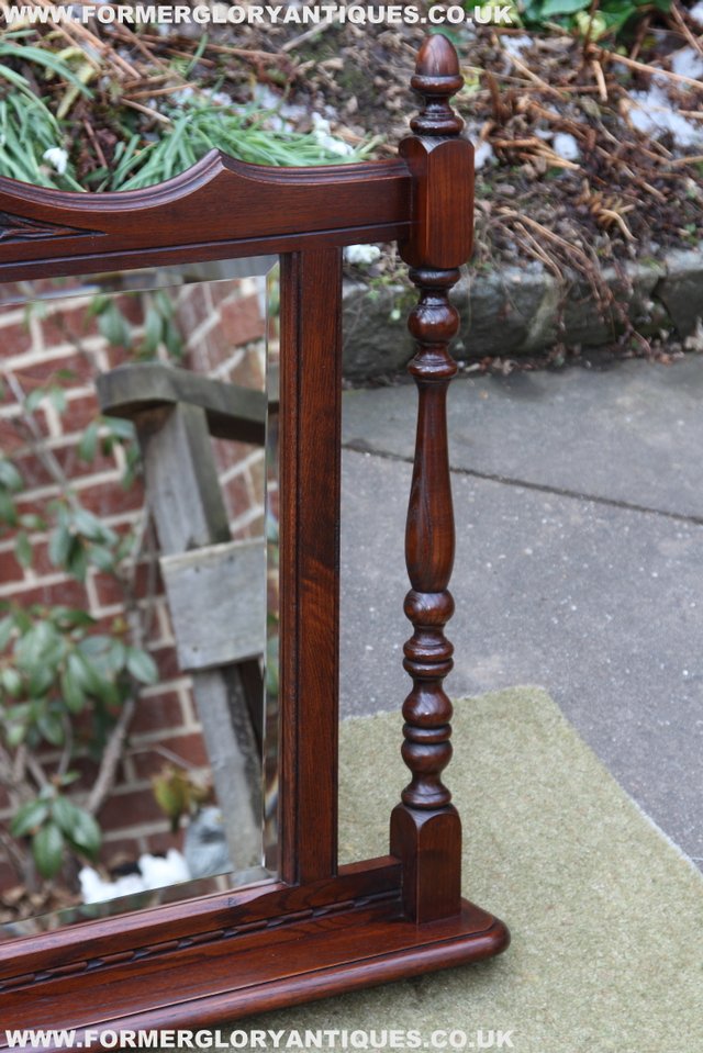 Image 8 of OLD CHARM OAK OVERMANTEL FIRE SURROUND SIDEBOARD HALL MIRROR