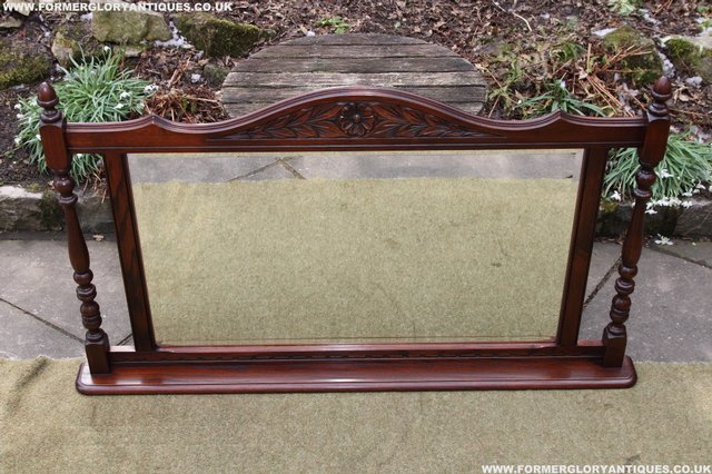 Image 21 of OLD CHARM OAK OVERMANTEL FIRE SURROUND SIDEBOARD HALL MIRROR