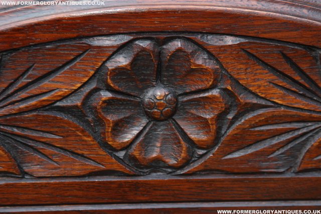 Image 27 of OLD CHARM OAK OVERMANTEL FIRE SURROUND SIDEBOARD HALL MIRROR