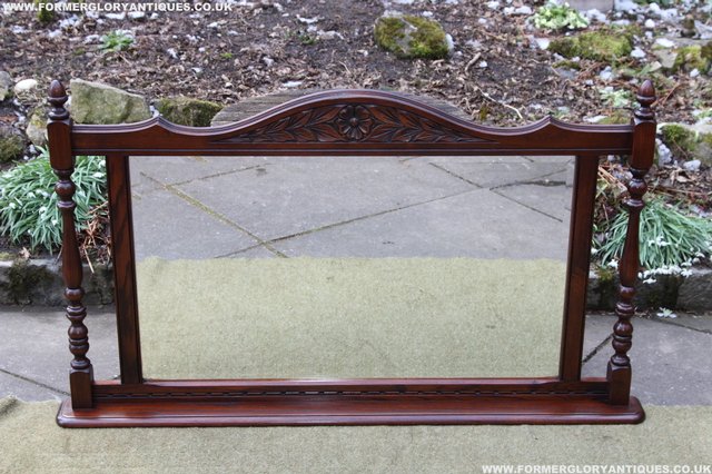 Image 32 of OLD CHARM OAK OVERMANTEL FIRE SURROUND SIDEBOARD HALL MIRROR