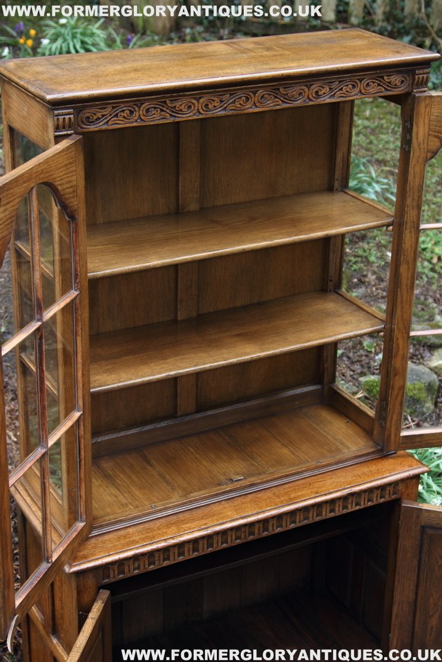 Image 36 of TITCHMARSH GOODWIN STYLE BOOKCASE DISPLAY CABINET CUPBOARD