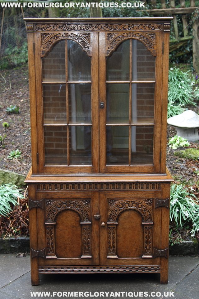 Image 38 of TITCHMARSH GOODWIN STYLE BOOKCASE DISPLAY CABINET CUPBOARD