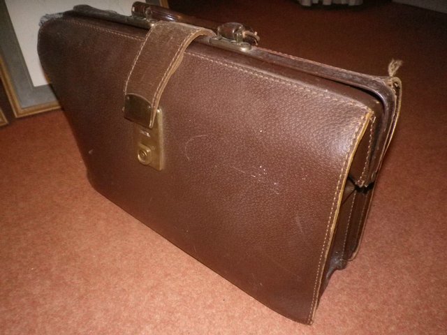 Preview of the first image of 1940's/50's Leather Brief case.