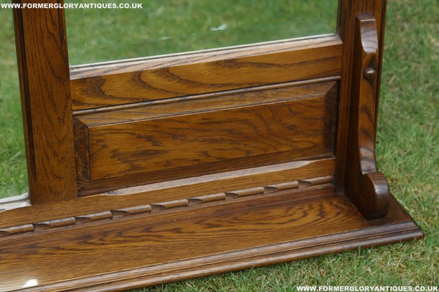 Image 5 of OLD CHARM OAK OVERMANTEL FIRE SURROUND SIDEBOARD HALL MIRROR