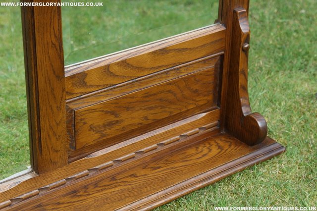 Image 15 of OLD CHARM OAK OVERMANTEL FIRE SURROUND SIDEBOARD HALL MIRROR