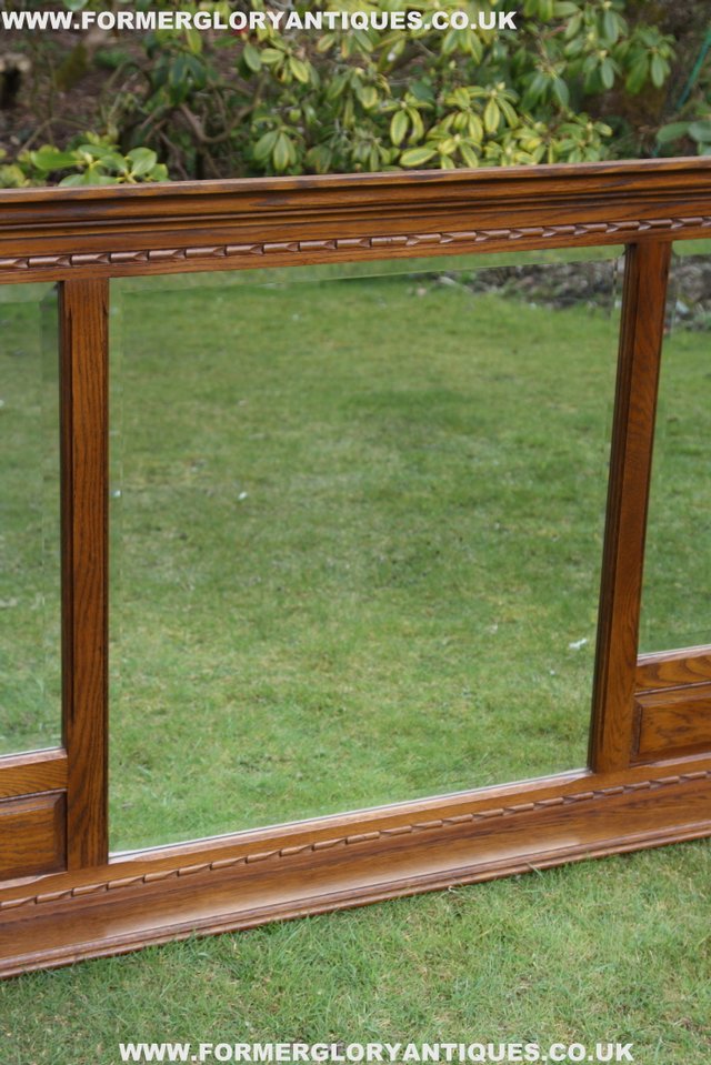 Image 17 of OLD CHARM OAK OVERMANTEL FIRE SURROUND SIDEBOARD HALL MIRROR
