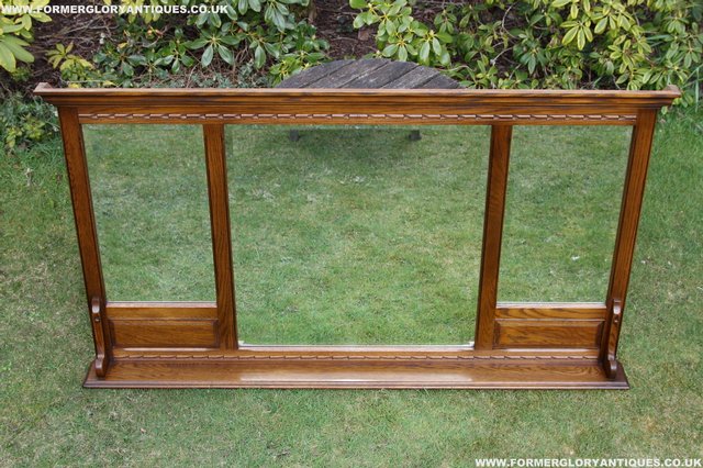 Image 28 of OLD CHARM OAK OVERMANTEL FIRE SURROUND SIDEBOARD HALL MIRROR