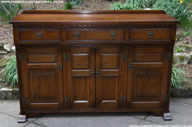 Preview of the first image of OLD CHARM LIGHT OAK DRESSER BASE SIDEBOARD CABINET CUPBOARD.