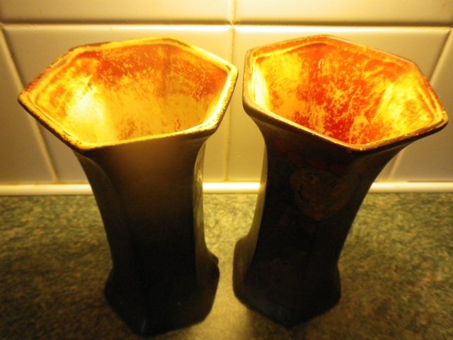 Image 2 of A Pair of Very Early and Rare Aynsley Vases