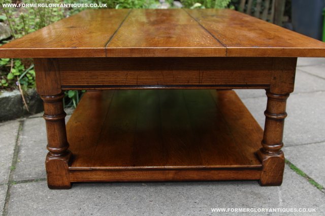 Image 18 of TITCHMARSH GOODWIN STYLE OAK POTBOARD SIDE END COFFEE TABLE