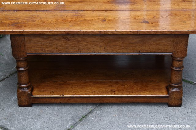 Image 23 of TITCHMARSH GOODWIN STYLE OAK POTBOARD SIDE END COFFEE TABLE