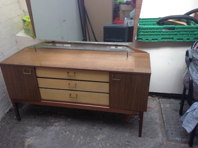 Preview of the first image of Original Lebus dresser with mirror and three draws.