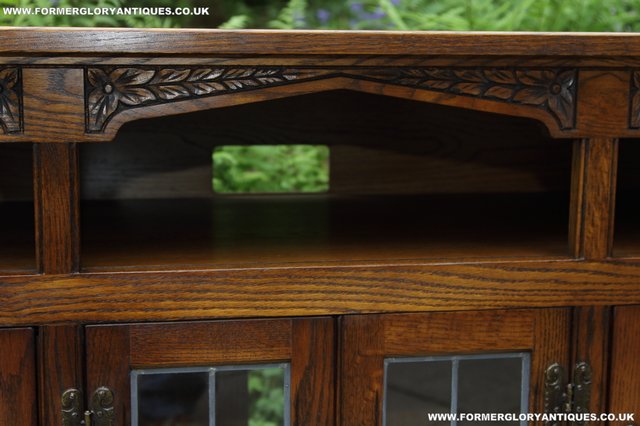 Image 11 of OLD CHARM OAK TV DVD HI-FI CD CABINET STAND TABLE SIDEBOARD