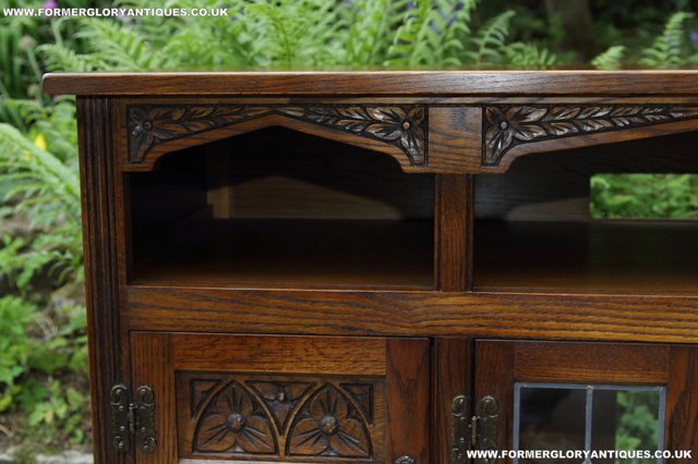 Image 28 of OLD CHARM OAK TV DVD HI-FI CD CABINET STAND TABLE SIDEBOARD