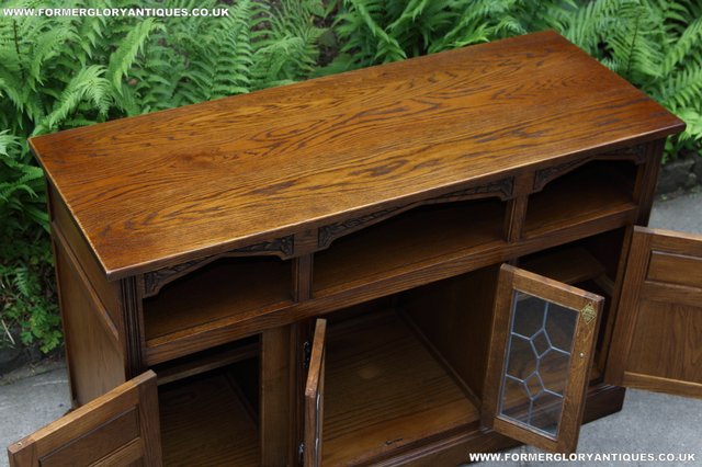 Image 30 of OLD CHARM OAK TV DVD HI-FI CD CABINET STAND TABLE SIDEBOARD