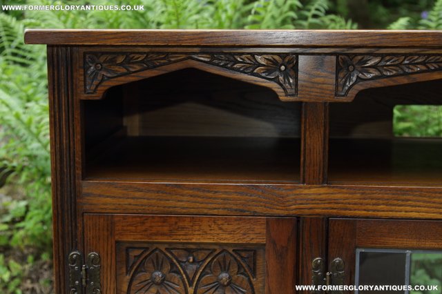 Image 34 of OLD CHARM OAK TV DVD HI-FI CD CABINET STAND TABLE SIDEBOARD