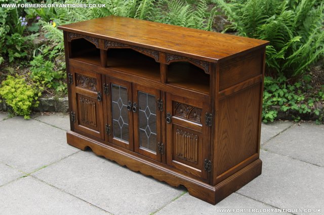 Image 38 of OLD CHARM OAK TV DVD HI-FI CD CABINET STAND TABLE SIDEBOARD