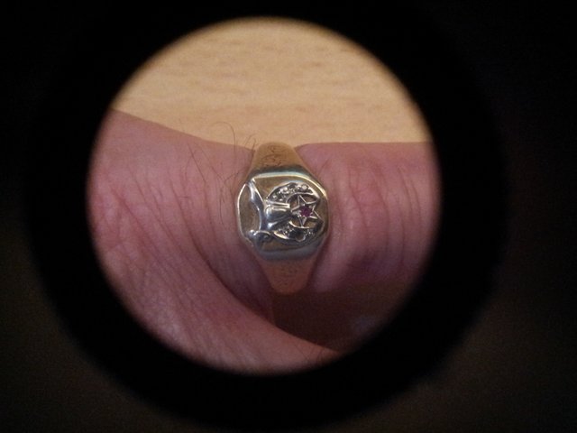 Preview of the first image of GOLD ANTIQUE RING, CANADIAN BUFFALOS QUITE UNIQUE.