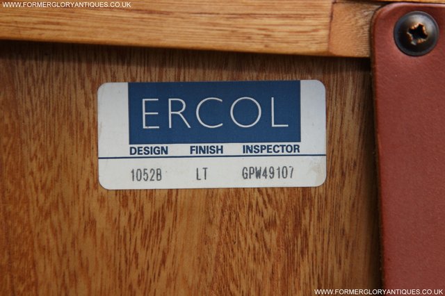 Image 4 of ERCOL LIGHT ELM WINDSOR DISPLAY CABINET SIDEBOARD DRESSER