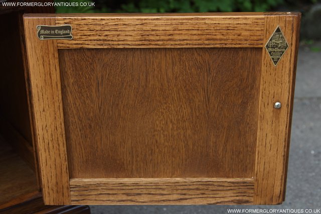 Image 34 of OLD CHARM LIGHT OAK CHINA DISPLAY CABINET CUPBOARD BOOKCASE
