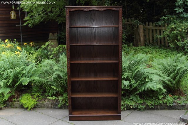 Preview of the first image of JAYCEE OLD CHARM OAK BOOKCASE WALL OFFICE CD DVD BOOKSHELVES.