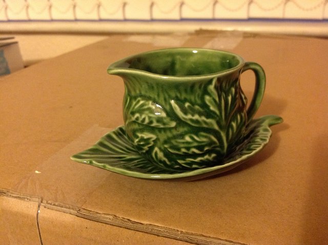 Preview of the first image of Vintage Sylvac Mint Jug and Saucer.