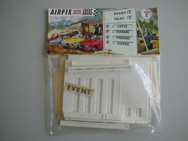 Image 2 of AIRFIX 1.32 Slot Race Car Event Board Original 1960's issue.
